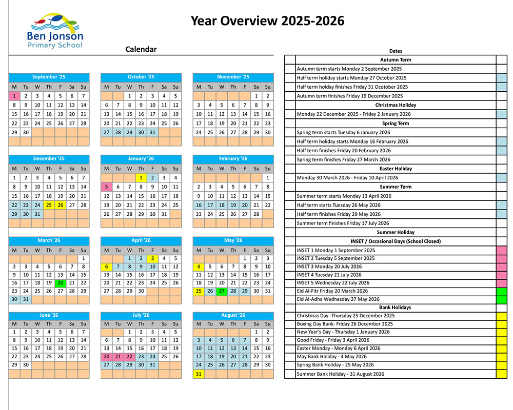 2025-2026 school calendar
